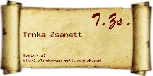 Trnka Zsanett névjegykártya